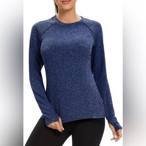 Thermal Fleece Top Sz Small - Blue NWT